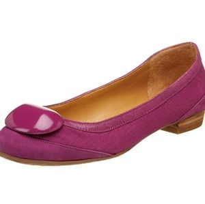 Dark purple Nine west lear flats size 10